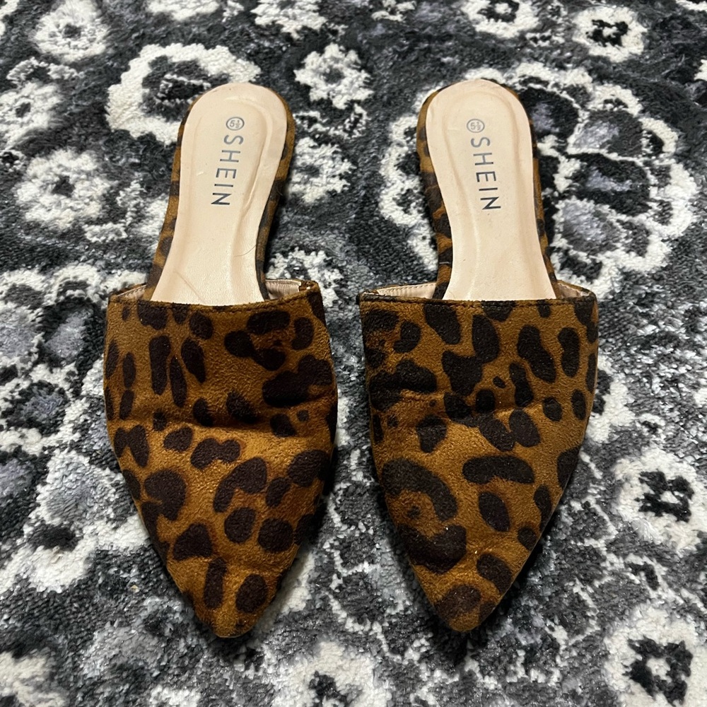 SHEIN Leopard Mules - 5 1/2